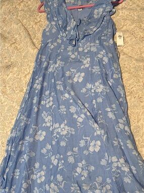 Old Navy Blue Floral Midi Dress